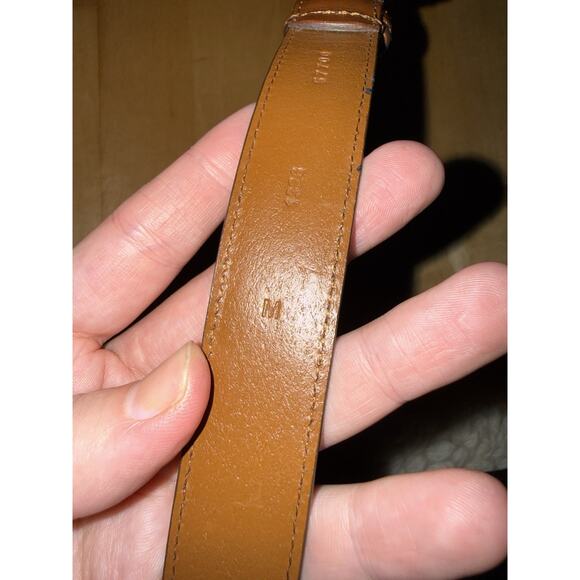 VTG Lauren Ralph Lauren Brown Leather Silver Buckle Belt Western M main image 4